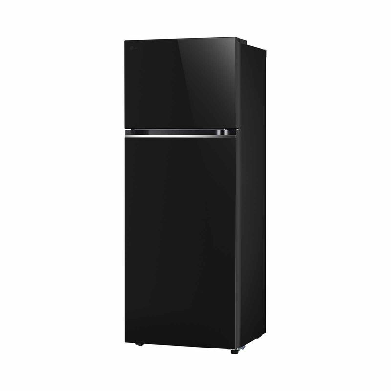 LG 2 Door Fridge -top Freezer (461l) Black Glass Col GT-B4604BM-image 3