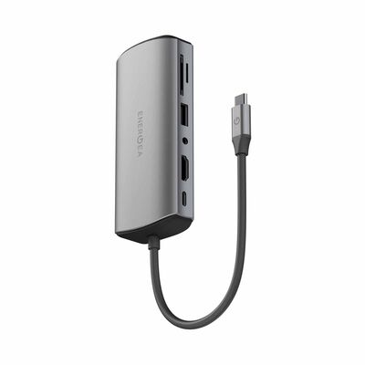 ENERGEA Aluhub Max,11 In 1 Aluminium Alloy Charging Hub - Gunmetal HUB-MAX-GUN