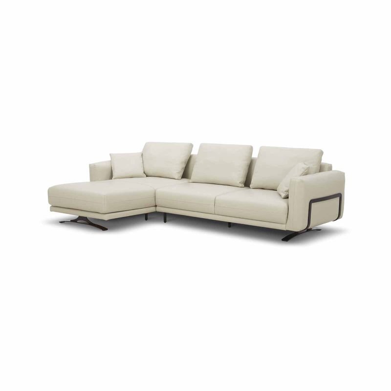 MUZE L Shaped-e Recliner (fl) Rt Pebble Full Leather Sofa ZELMIRA-image 2