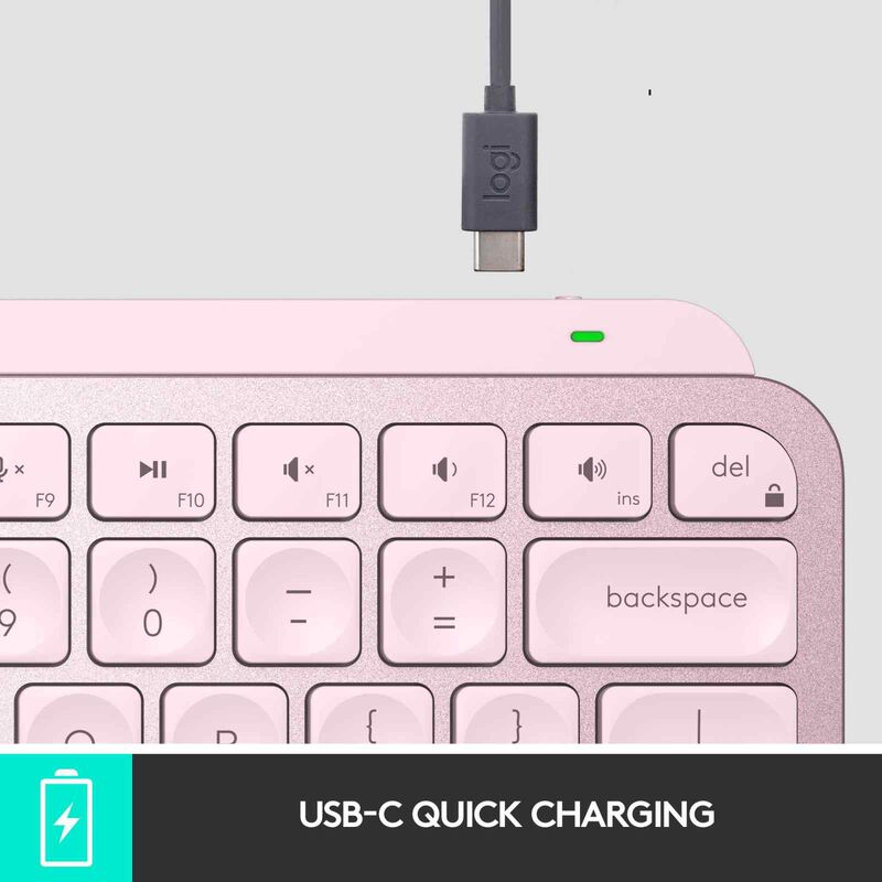 LOGITECH Logi Mx Keys Mini Illuminated Keyboard Rose 1y 920-010507-image 7
