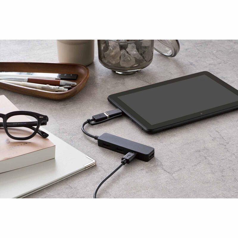 ELECOM Usb C/a 4ports 2.0 Hub Blk U2H-CA4003BBK-image 8
