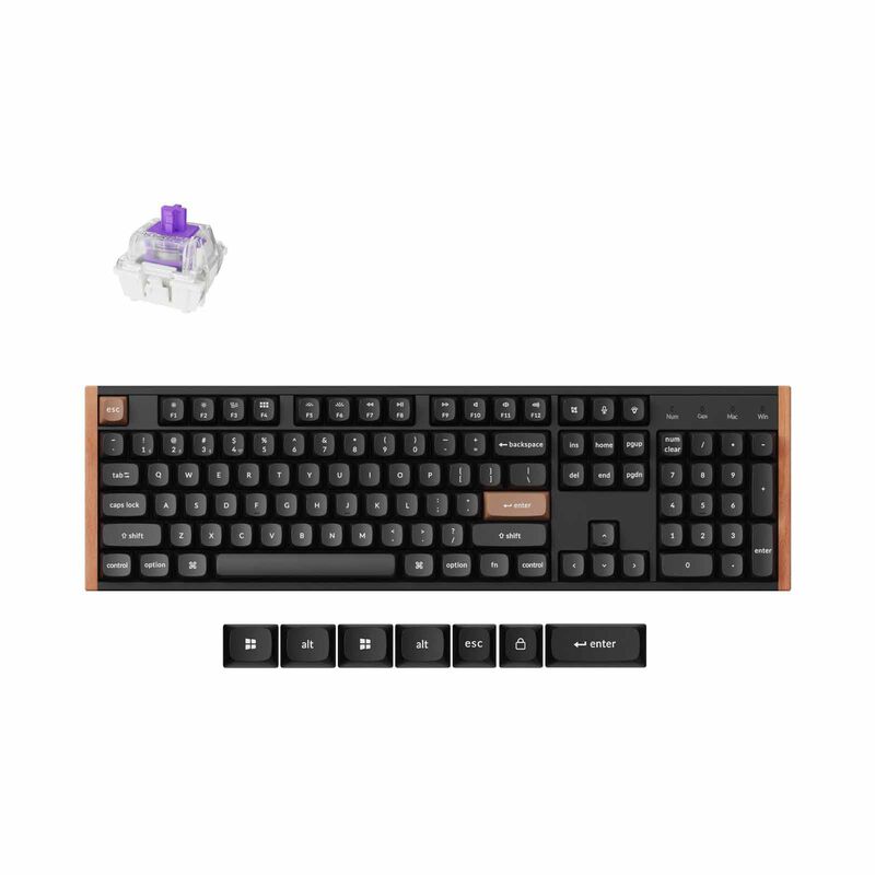 KEYCHRON K10 He Full Size 104 Key, Black Full Assembled, Rgb, Hot-swap, Hall Effect Keyboard - Special Ed. KYCN-K10H-F1-image 1