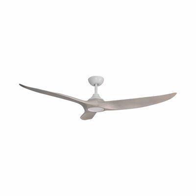 MISTRAL 48 In Dc Ceiling Fan With Wifi- White/wood (3 Blade ) GUST48-WH/WD