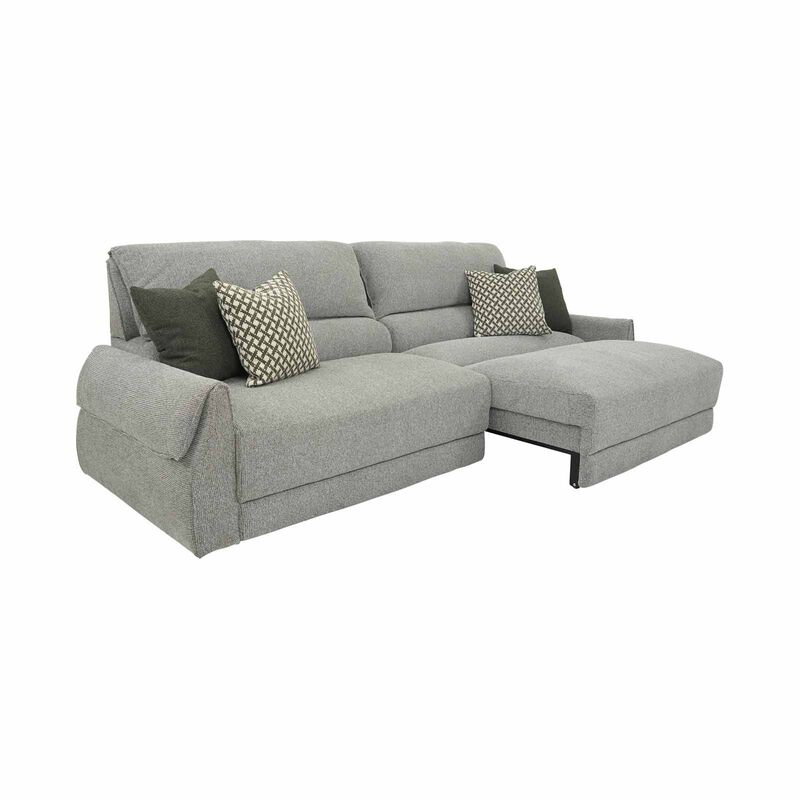 MUZE 3 Seater Sofa (fab) Electric Extendable Grey ELISA-image 11