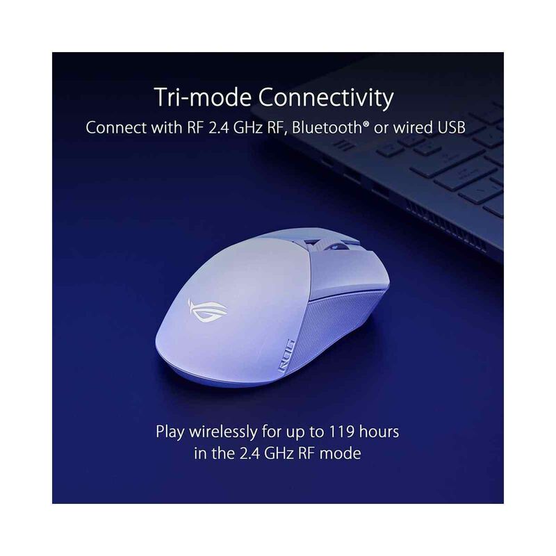 ASUS Rog P711 Gladius Iii Wireless Aimpoint Gaming Mouse - White ROG GLADIUS III WIRELESS AIMPOINT WHITE-image 8
