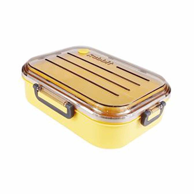 TRAVELJOY Bunny Bpa-free Bento Box (1200ml) Lemon Yellow TJBENTO-YEL-image 1