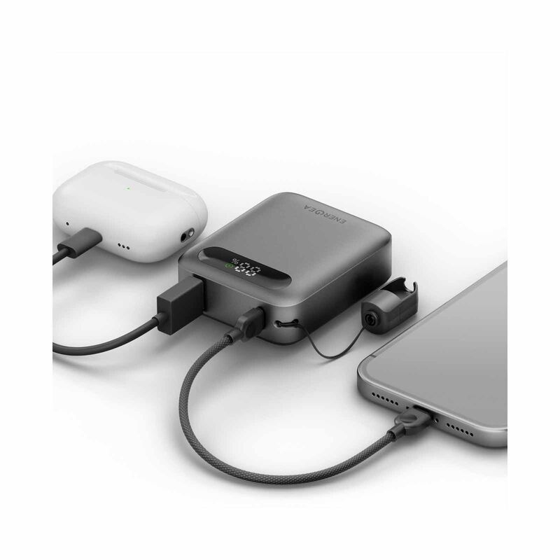 ENERGEA Compac Loop 10k, 10000mah Universal Powerbank With Usb-c Cable Strap - Gunmetal CP-LOOP10K-GUN-3C-image 5