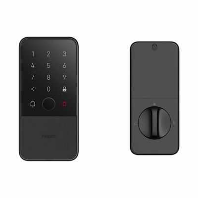 AQARA U500 Smart Rim Lock + Installation (for Timber Door) - Black U500 SMART RIM LOCK + INSTALLATION (TIMBER DOOR)