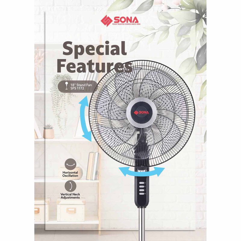 SONA 18 In Stand Fan SFS1172-image 7