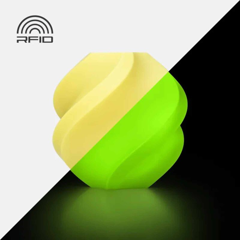 BAMBU LAB Pla Glow - Glow Yellow-with Reusable Spool BAM-A12-Y0-1.75-1000-SPL-image null