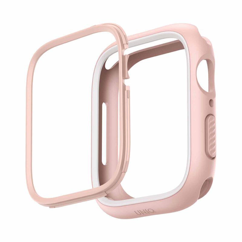 UNIQ Moduo Apple Watch Case With Interchangeable Pc Bezel 45/44mm - Blush (pink/white) UNIQ-45MM-MDPNKWHT-image 1