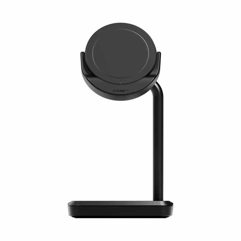 CYGNETT Chargebase 2-in-1 Magnetic Qi2.0 Wireless Charger - Black CY5098BUNCP-image 1