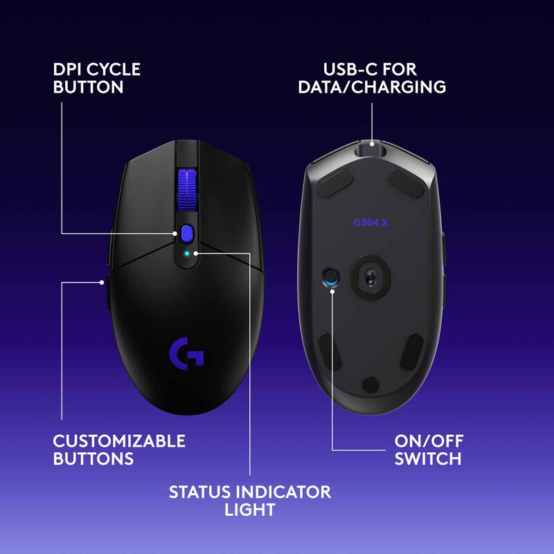 LOGITECH G304 X Lightspeed Wl Gaming Mouse Blk 910-007867-image 15