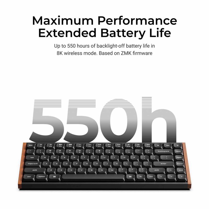 KEYCHRON K3 Ultra 8k 75% 84 Keys White Rgb Hot-swap Milk Pom Banana Switch KYCN-K3U-Q4Z-image 8