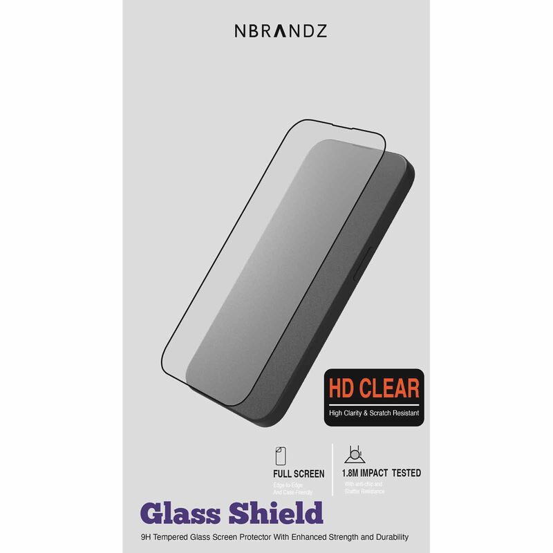 N.BRANDZ Full Cover Hd Gls Protector For Iphone 17pro N-TG-IP17FULL63P-image 3