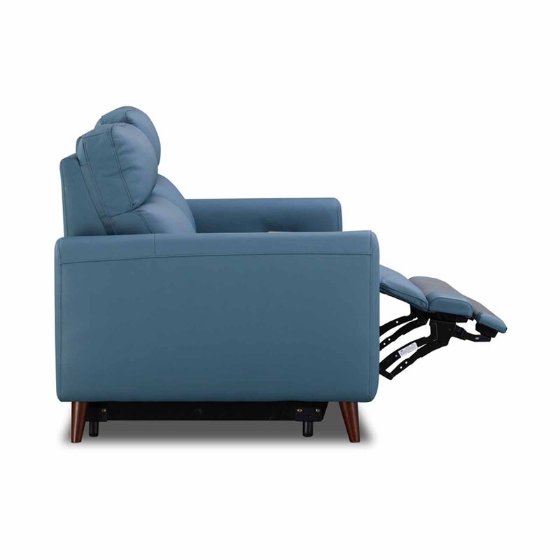 GERBRSI 3rr Seater (hl) Cat A Blue Half Leather Sofa NOVA-image 8