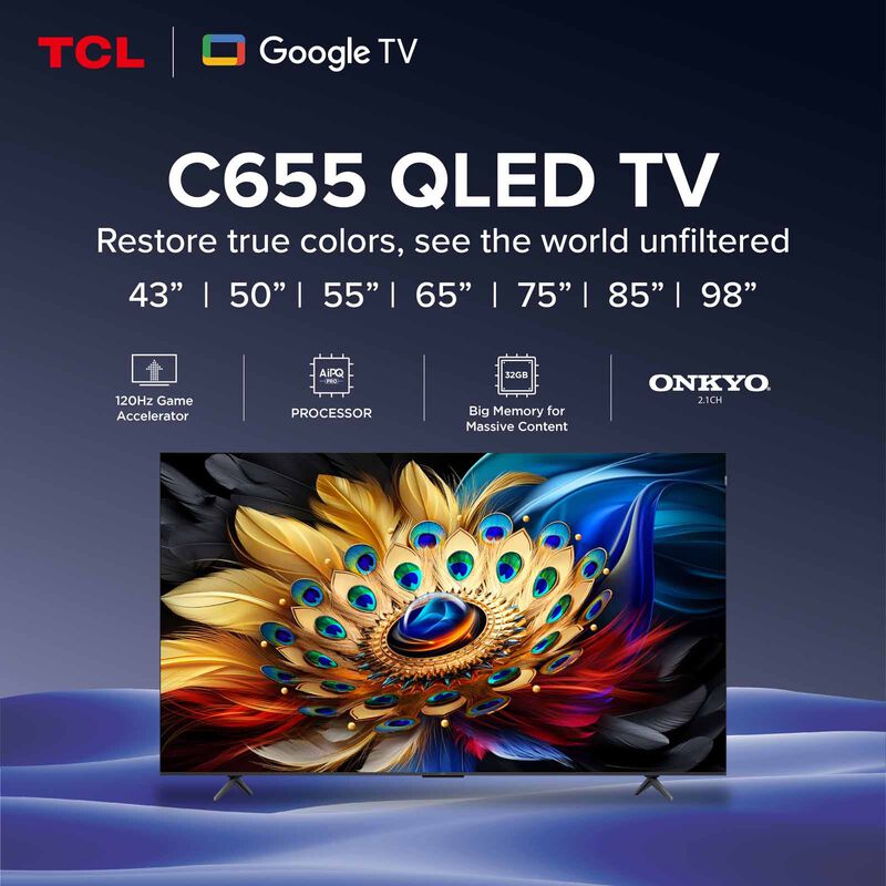 TCL 75 In C655 Qled 4k Google Tv 75C655-image 2