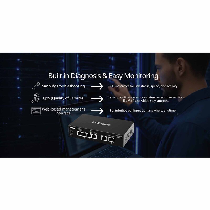 DLINK 4-port 2.5g And 2-port 10g Web Managed Ethernet Switch DMS-F206XT-image 2