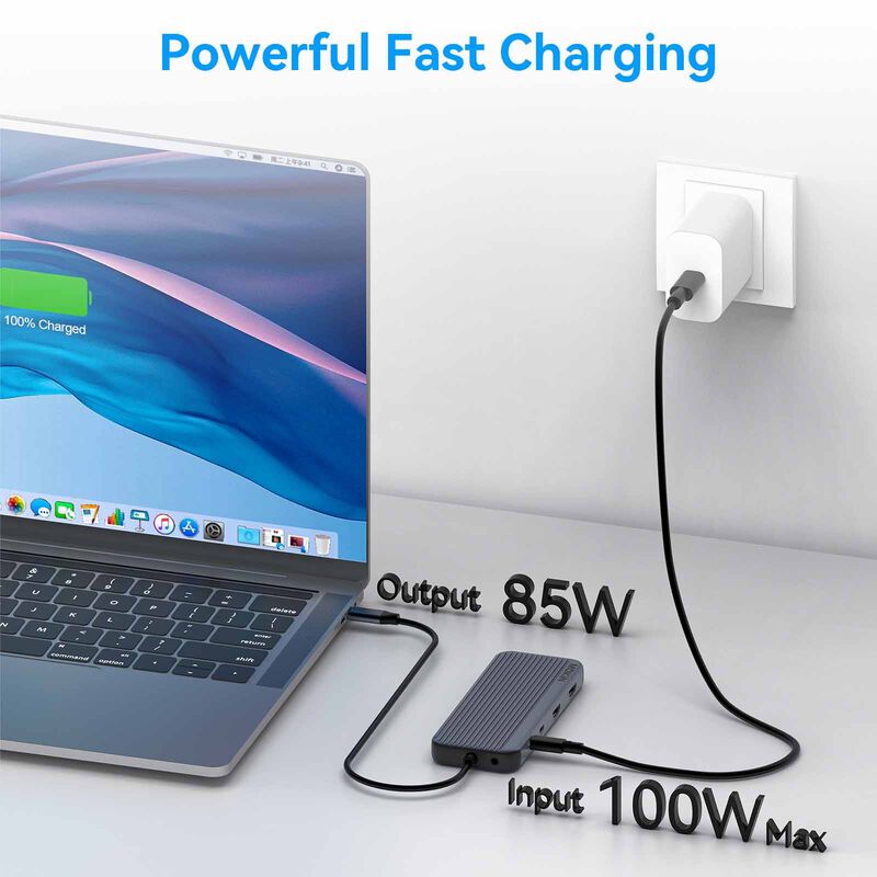 MOKIN 12 In 1 Usb-c Hub 3*hdmi 4k@60hz +1*usb-c 3.1 10gbps+1*usb A 3.1 10gbps+2*usb-a 2.0+1*sd/micro Sd Uh MK-MOUC3707-image 6