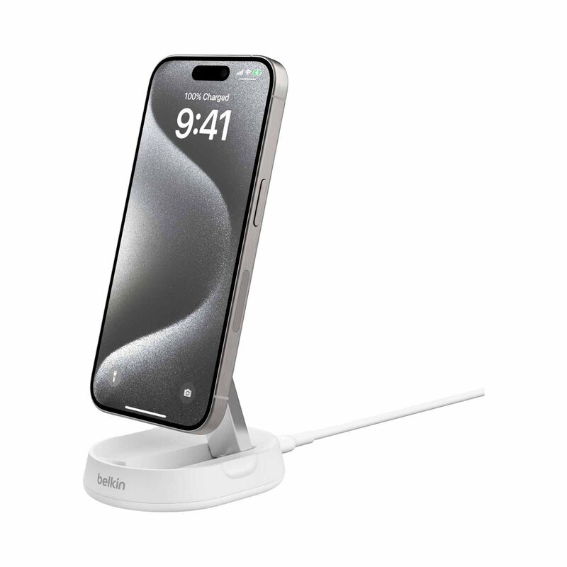 BELKIN Belkin Qi2 Wireless Charging 15w Travel Stand Wht WIA008BTWH-image 5
