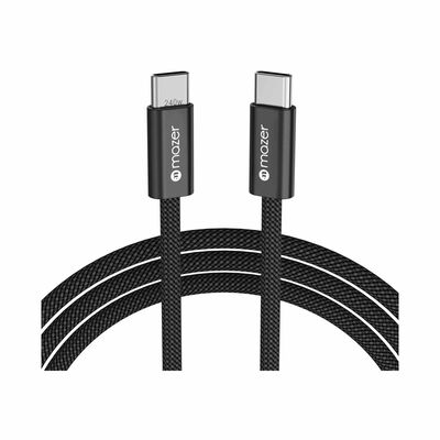 MAZER Infinitelink Flex2 240w/1m Usb-c Braided Cable-black M-FLEX2-C1M-BK