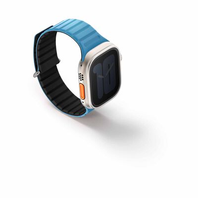 UNIQ Revix Evo Reversible Magnetic Apple Watch Strap 49/45/44/42mm - Pacific (pacific Blue/black) UNIQ-49MM-REVEPCBLUBLK