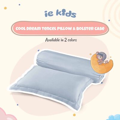 IE KIDS Ie Kids I Pillow + Bolster Case I Blue (oe) 7496 I PILLOW BOLSTER CASE I BLUE