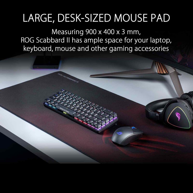 ASUS Extended Gaming Mouse Pad With Protective Nano Coating ROG SCABBARD II-image 3