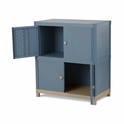 PHOENIX Flo Modular Plastic Storage Indoor Cabinet (fog) S2 CABINET LOW