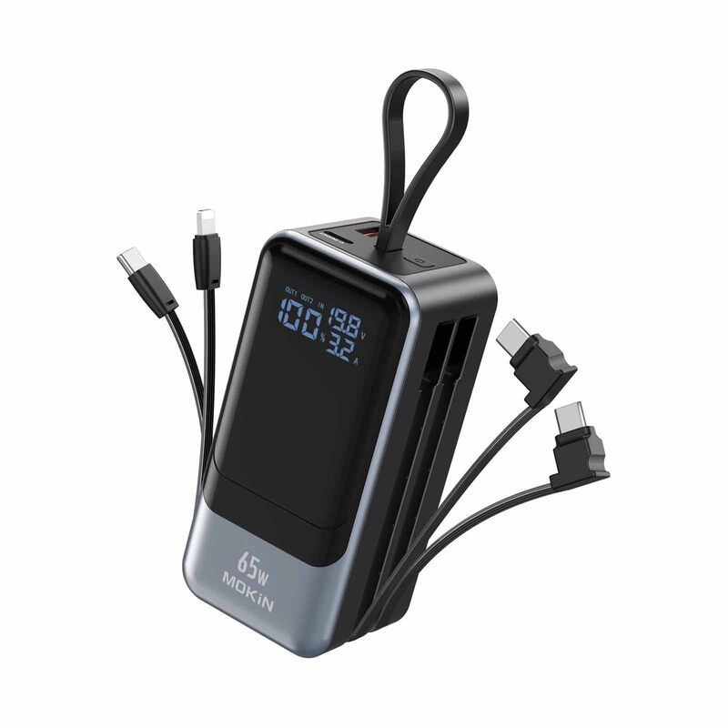 MOKIN Fast Charging Powerbank With Built-in 2 Cable 18400mah 65w MOPB0202-BK-image 2