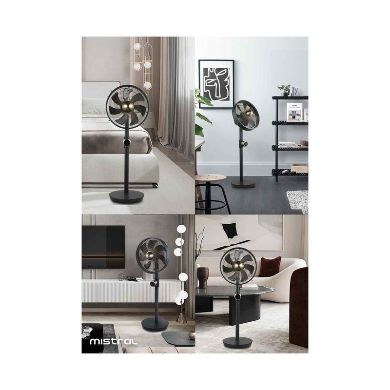 MISTRAL 12 In Stand Fan -black MMSF12R-image 5