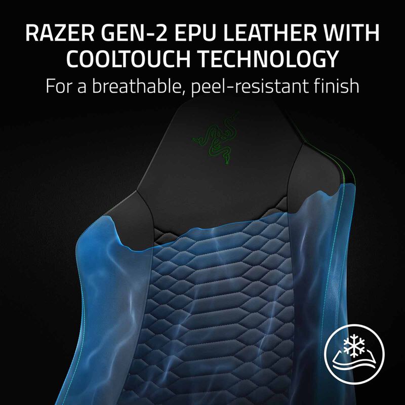 RAZER Iskur V2 X Newgen - Ergonomic Gaming Chair W Breathable Comfort - Black/green RZ38-05310700-R3CA-image 6