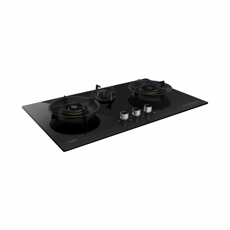FUJIOH 88cm 3 Burners Gas Hob (tg) - Glass (exclude Installation) FH-GS6530 SVGL TG-image 2
