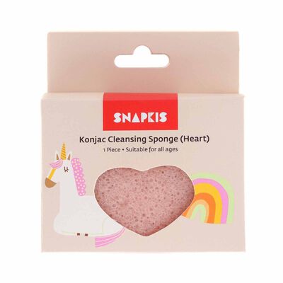 SNAPKIS Heart KONJAC CLEANSING SPONGE (S)