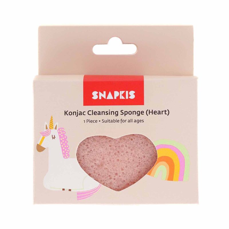 SNAPKIS Heart KONJAC CLEANSING SPONGE (S)-image 1