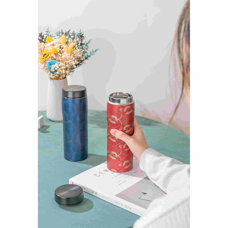 TIGER 480ml Stainless Bottle (red) + Wooden Box (kumihimo) Special Edition MJX-A483 (RK)-image 4
