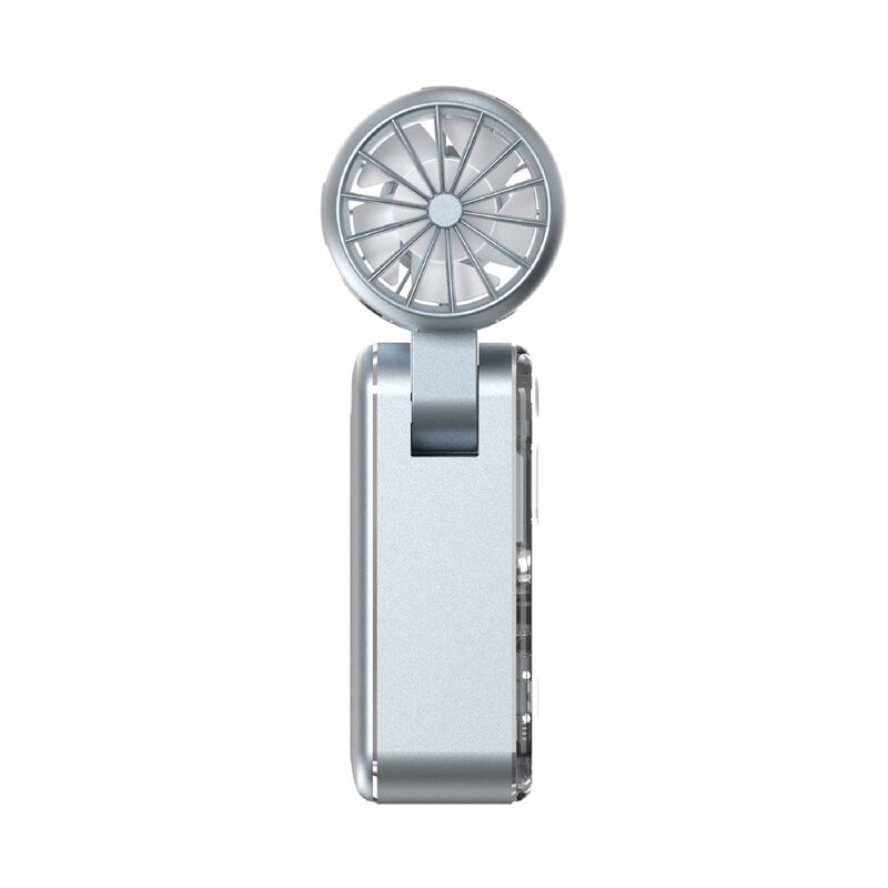 MISTRAL Airzee Max Foldable Usb Fan With Cooling Conductor-(metallic Baby Blue) MRF308-MBB-image 1