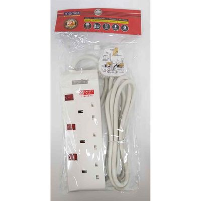 MORRIES 3 Way 2m Extension Cord W/surge Protector MS-3233 (2M)