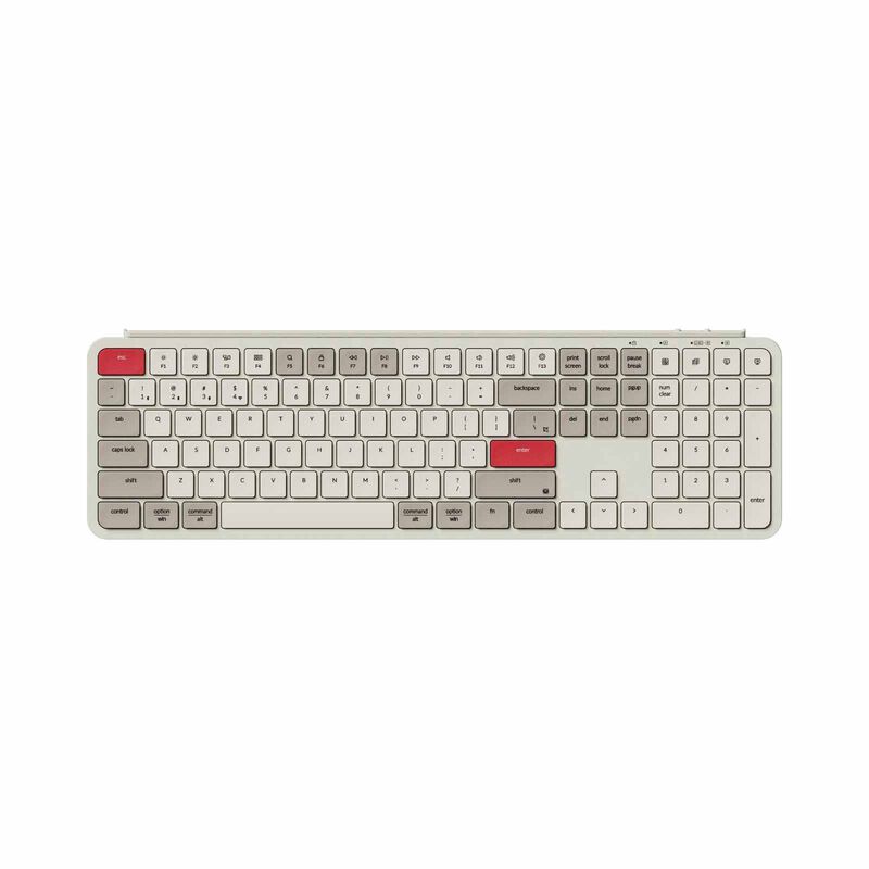 KEYCHRON B6 Pro, 109 Key, Retro Red, Ultra-slim Wireless Keyboard KYCN-B6P-K13-image 1