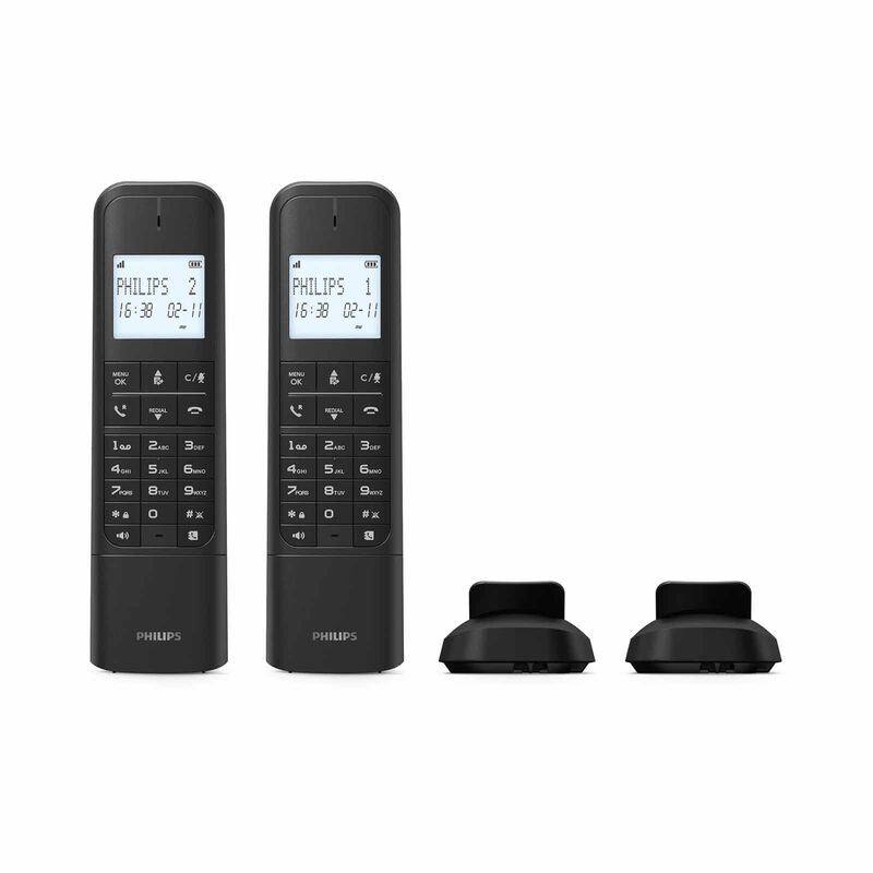 PHILIPS Cordless Phone Twin Designline M4702B/90-image 1