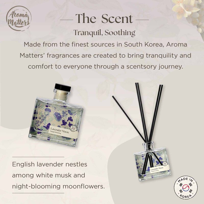 AROMA MATT Lavender Moon Reed Diffuser 4.05 Fl.oz (120ml) BOTTLE120-LAVENDER MOON-image 3