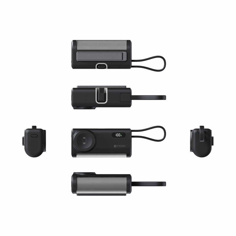 MAZER Powermate 5000mah/pd20w With Apple Watch Charging Powerbank - Blackgrey M-PC5.0W-BG-image 3