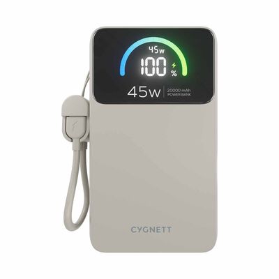 CYGNETT Chargepro 2 20k 45w (ccc+qr) Powerbank - White CY6081PBCHE