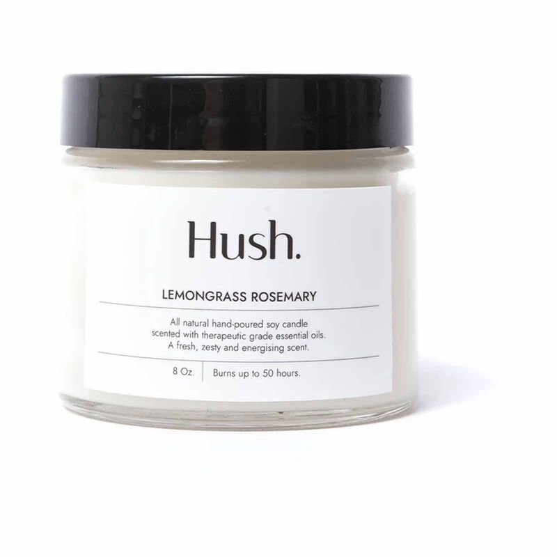 HUSH CANDL Candle - 8oz LEMONGRASS ROSEMARY-image 1