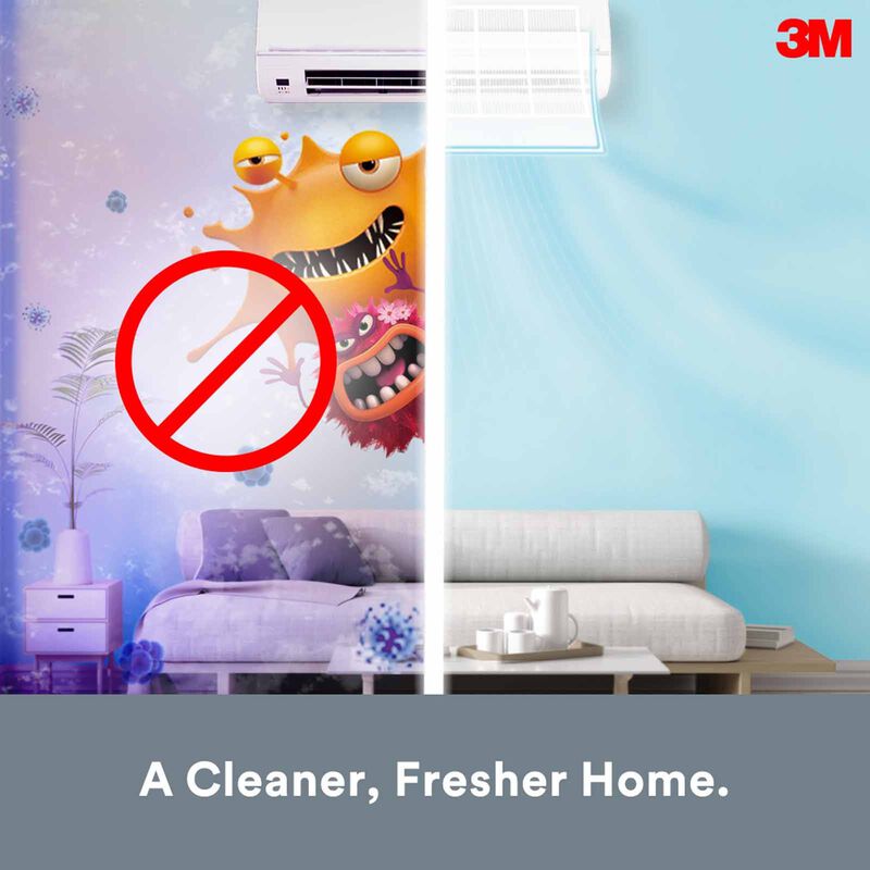 3M Aircon Filter 4pcs 22x34cm For Dust Pollen & Odour 9807-CEN-image 3
