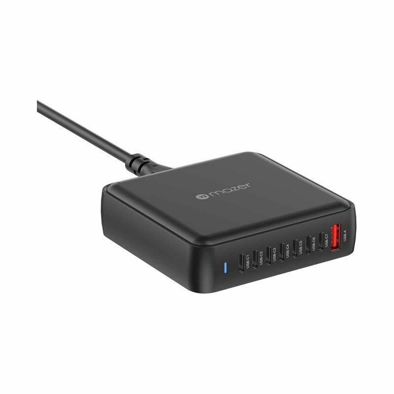 MAZER Ganprestige Uk Pd170w 8ports (7c1a) Desktop Charger With 1.5m Power Cable-black M-D170W-V5-BK-image 4
