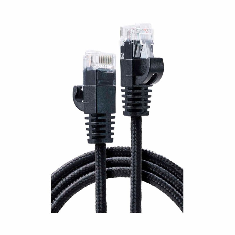 ELECOM Cat 6a Lan Cable Mesh 5m - Black LD-GPAM/BK50-image 1