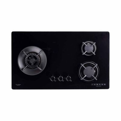 FUJIOH 88cm 3 Burners Gas Hob (tg) - Glass (exclude Installation) FH-GS5030 SVGL TG