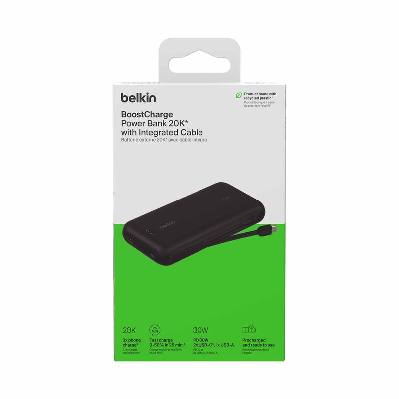 BELKIN Powerbank 20k With Integrated Cable Black BPB024FQBK-image 2