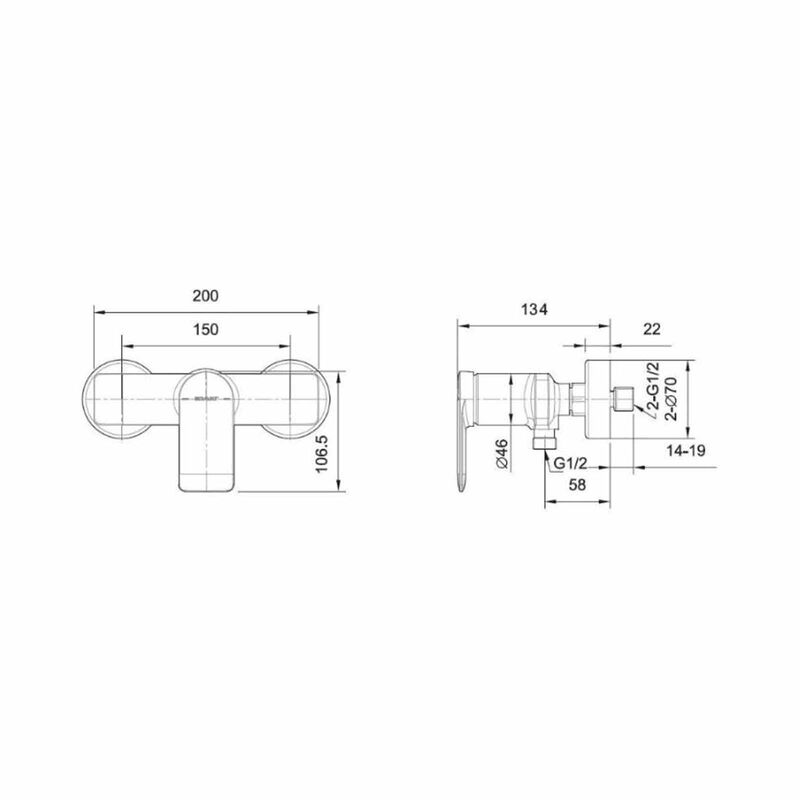 BRAVAT Bravat Eddie Exposed Single Lever Shower Mixer Brass Body - Exclude Installation F9369402CP-01-ENG-image 2